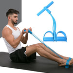 3 PZ Multifunzionale Pedale a quattro tubi Estrattore Pedale Corda elastica Sit-Up Aiuto Addome Attrezzature per il fitness, Green, Purple, Blue, Red, Yellow