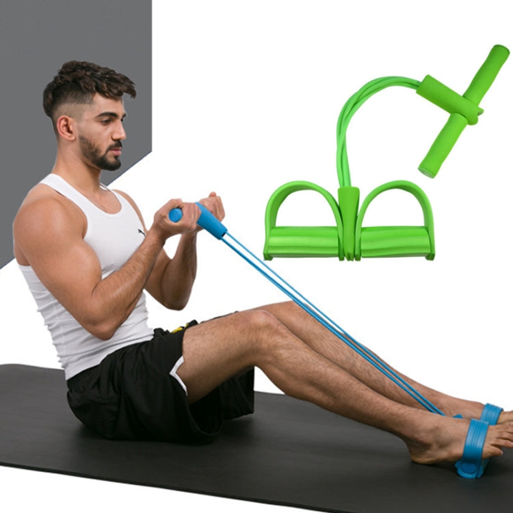 3 PZ Multifunzionale Pedale a quattro tubi Estrattore Pedale Corda elastica Sit-Up Aiuto Addome Attrezzature per il fitness, Green, Purple, Blue, Red, Yellow