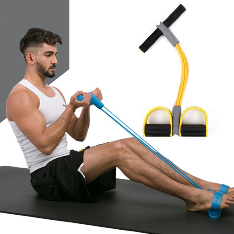 3 PZ Multifunzionale Pedale a quattro tubi Estrattore Pedale Corda elastica Sit-Up Aiuto Addome Attrezzature per il fitness, Green, Purple, Blue, Red, Yellow