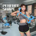 3 PZ Multifunzionale Pedale a quattro tubi Estrattore Pedale Corda elastica Sit-Up Aiuto Addome Attrezzature per il fitness, Green, Purple, Blue, Red, Yellow