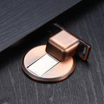 Fermaporta magnetico potente e silenzioso con aspirazione non perforata in lega di zinco da 2 pezzi, Red Ancient, Brushed Steel, Black, White, Yellow, Bright Gold, Bronze