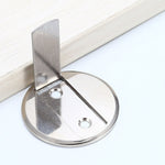 Fermaporta magnetico potente e silenzioso con aspirazione non perforata in lega di zinco da 2 pezzi, Red Ancient, Brushed Steel, Black, White, Yellow, Bright Gold, Bronze