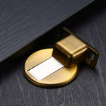 Fermaporta magnetico potente e silenzioso con aspirazione non perforata in lega di zinco da 2 pezzi, Red Ancient, Brushed Steel, Black, White, Yellow, Bright Gold, Bronze