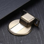 Fermaporta magnetico potente e silenzioso con aspirazione non perforata in lega di zinco da 2 pezzi, Red Ancient, Brushed Steel, Black, White, Yellow, Bright Gold, Bronze