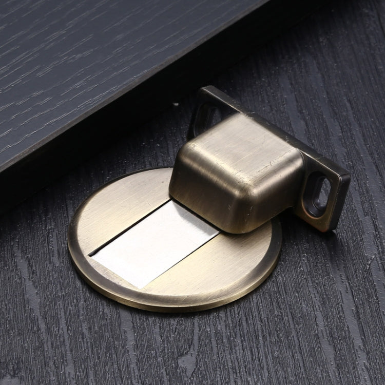 Fermaporta magnetico potente e silenzioso con aspirazione non perforata in lega di zinco da 2 pezzi, Red Ancient, Brushed Steel, Black, White, Yellow, Bright Gold, Bronze