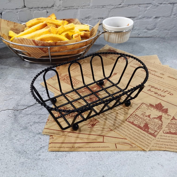 Cestino portaoggetti portatile per frutta in ferro battuto, pane, patatine fritte, snack fritti, cestino portatile, Double Cup Egg-shaped, Double Cup Round, Single Cup Boat, Square Short Basket, Rectangular Short Basket, Large Round Wire, Small Round W...