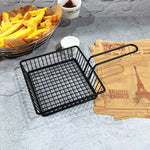 Cestino portaoggetti portatile per frutta in ferro battuto, pane, patatine fritte, snack fritti, cestino portatile, Double Cup Egg-shaped, Double Cup Round, Single Cup Boat, Square Short Basket, Rectangular Short Basket, Large Round Wire, Small Round W...
