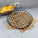 Cestino portaoggetti portatile per frutta in ferro battuto, pane, patatine fritte, snack fritti, cestino portatile, Double Cup Egg-shaped, Double Cup Round, Single Cup Boat, Square Short Basket, Rectangular Short Basket, Large Round Wire, Small Round W...