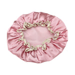 Cuffia da bagno con doppia copertura impermeabile per capelli, bella e spessa, da donna, Pink, Gold, Grey