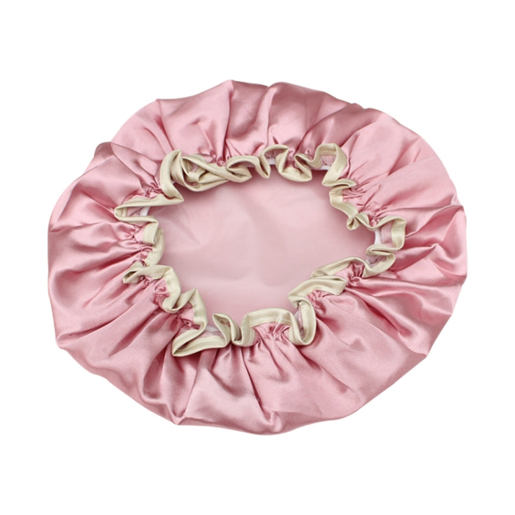Cuffia da bagno con doppia copertura impermeabile per capelli, bella e spessa, da donna, Pink, Gold, Grey