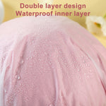 Cuffia da bagno con doppia copertura impermeabile per capelli, bella e spessa, da donna, Pink, Gold, Grey