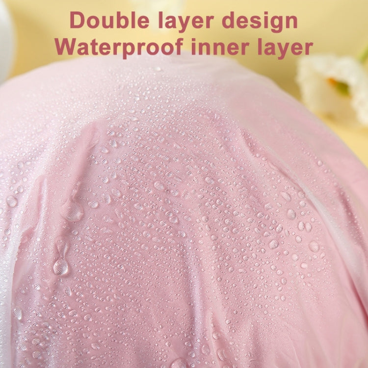 Cuffia da bagno con doppia copertura impermeabile per capelli, bella e spessa, da donna, Pink, Gold, Grey