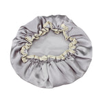 Cuffia da bagno con doppia copertura impermeabile per capelli, bella e spessa, da donna, Pink, Gold, Grey