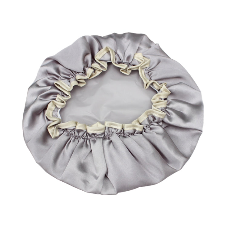 Cuffia da bagno con doppia copertura impermeabile per capelli, bella e spessa, da donna, Pink, Gold, Grey