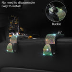 Ganci per sedili posteriori per auto da 3 pezzi Ganci multifunzione tempestati di diamanti per seggiolini auto, White Diamond, Colorful Diamond, Black Diamond, Blue Diamond, Emerald, Gray Diamond, Pink Diamond, Red Diamond