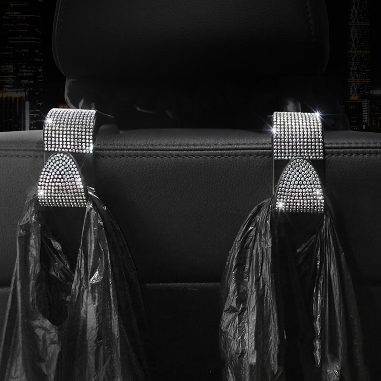 Ganci per sedili posteriori per auto da 3 pezzi Ganci multifunzione tempestati di diamanti per seggiolini auto, White Diamond, Colorful Diamond, Black Diamond, Blue Diamond, Emerald, Gray Diamond, Pink Diamond, Red Diamond