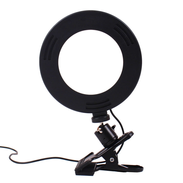 6 Inch Durable Clip Fill Light with Adjustable Temperature LED Ring Light Desktop Computer Clip Light, Cable Length: 2 Meters