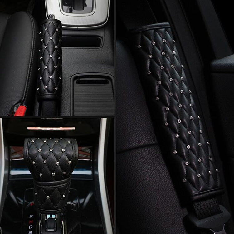 Accessori per auto con rivestimento interno auto Diamond, A Pair Shoulder Guard, Gear Cover, Handbrake Cover