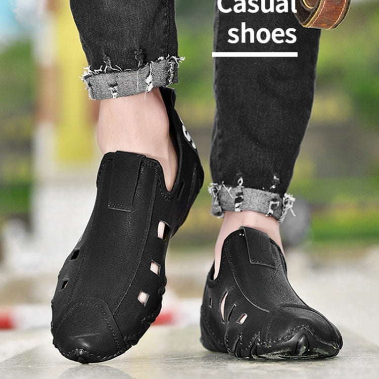 Scarpe da ginnastica da uomo di grandi dimensioni con suola morbida, scarpe pigre in pelle cava, scarpe piselli all-match, 38, 39, 40, 41, 42, 43, 44, 45, 46, 47, 48