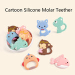 MJYJ019 Giocattolo con bastone molare per bambini in silicone da 2 pezzi, Pink, Blue, Orange, Small Fish-Blue, Small Fish-Pink, Small Fish-Green, Fox-Blue, Fox-Pink, Fox-Green, Monkey-Pink, Monkey-Orange, Monkey-Coffee, Kitten-Coffee, Kitten-Blue      ...