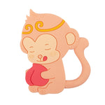 MJYJ019 Giocattolo con bastone molare per bambini in silicone da 2 pezzi, Pink, Blue, Orange, Small Fish-Blue, Small Fish-Pink, Small Fish-Green, Fox-Blue, Fox-Pink, Fox-Green, Monkey-Pink, Monkey-Orange, Monkey-Coffee, Kitten-Coffee, Kitten-Blue      ...