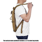 Borsa per l'acqua Zaino per idratazione tattico militare Zaino per sacca d'acqua in nylon Camelback per campeggio all'aperto per ciclismo, 2.5L, 3L