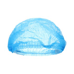 Cuffia da bagno antipolvere pieghettata monouso in tessuto non tessuto da 200 pezzi per salone di bellezza spa, 200 PCS-Non-woven (Blue), 200 PCS-Non-woven (White)