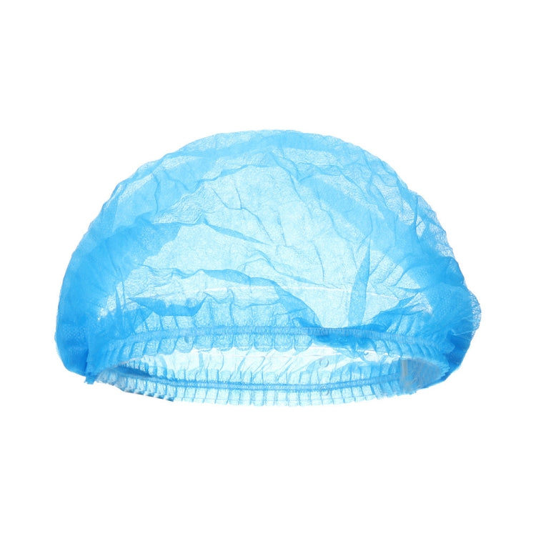 Cuffia da bagno antipolvere pieghettata monouso in tessuto non tessuto da 200 pezzi per salone di bellezza spa, 200 PCS-Non-woven (Blue), 200 PCS-Non-woven (White)