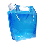 Sacca per acqua in PE per borsa di sollevamento portatile pieghevole per stoccaggio dell'acqua per vescica di stoccaggio per idratazione di sopravvivenza per escursionismo in campeggio, 5L(Blue), 10L(Blue)