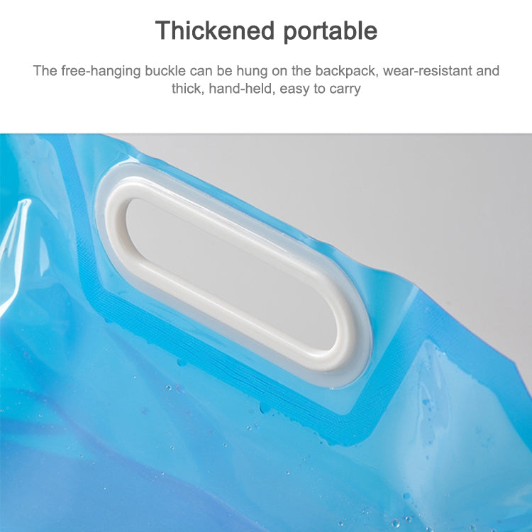 Sacca per acqua in PE per borsa di sollevamento portatile pieghevole per stoccaggio dell'acqua per vescica di stoccaggio per idratazione di sopravvivenza per escursionismo in campeggio, 5L(Blue), 10L(Blue)
