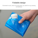 Sacca per acqua in PE per borsa di sollevamento portatile pieghevole per stoccaggio dell'acqua per vescica di stoccaggio per idratazione di sopravvivenza per escursionismo in campeggio, 5L(Blue), 10L(Blue)