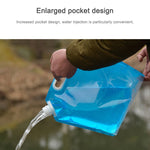 Sacca per acqua in PE per borsa di sollevamento portatile pieghevole per stoccaggio dell'acqua per vescica di stoccaggio per idratazione di sopravvivenza per escursionismo in campeggio, 5L(Blue), 10L(Blue)