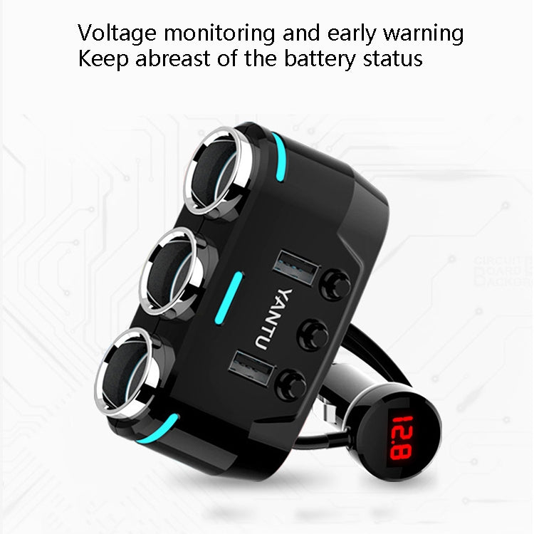 YANTU B39 Accendisigari per auto Caricatore per auto a ricarica rapida USB multifunzionale, Wired Non-voltage, Wired Voltage, Wireless Non-voltage, Wireless Voltage, Wireless Qualcomm Non-Voltage, Wireless Qualcomm Voltage, Wireless High-power Non-volt...