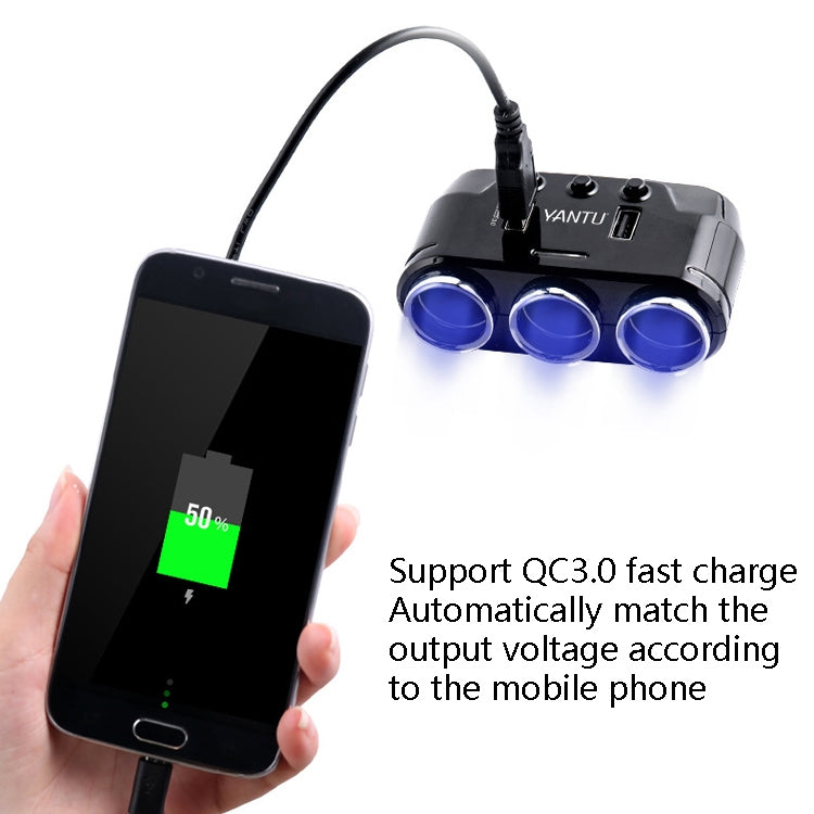 YANTU B39 Accendisigari per auto Caricatore per auto a ricarica rapida USB multifunzionale, Wired Non-voltage, Wired Voltage, Wireless Non-voltage, Wireless Voltage, Wireless Qualcomm Non-Voltage, Wireless Qualcomm Voltage, Wireless High-power Non-volt...
