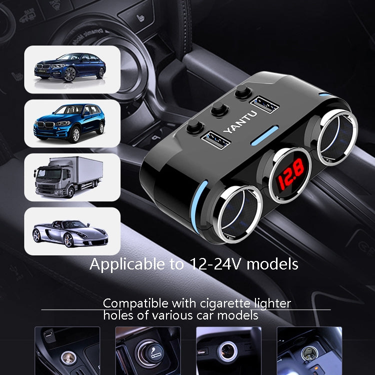 YANTU B39 Accendisigari per auto Caricatore per auto a ricarica rapida USB multifunzionale, Wired Non-voltage, Wired Voltage, Wireless Non-voltage, Wireless Voltage, Wireless Qualcomm Non-Voltage, Wireless Qualcomm Voltage, Wireless High-power Non-volt...