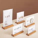 Cartellino del prezzo del supermercato di marca con display verticale da tavolo in acrilico da 2 pezzi, 90x55mm, 100x70mm, 120x80mm, 100x100mm, 100x150mm