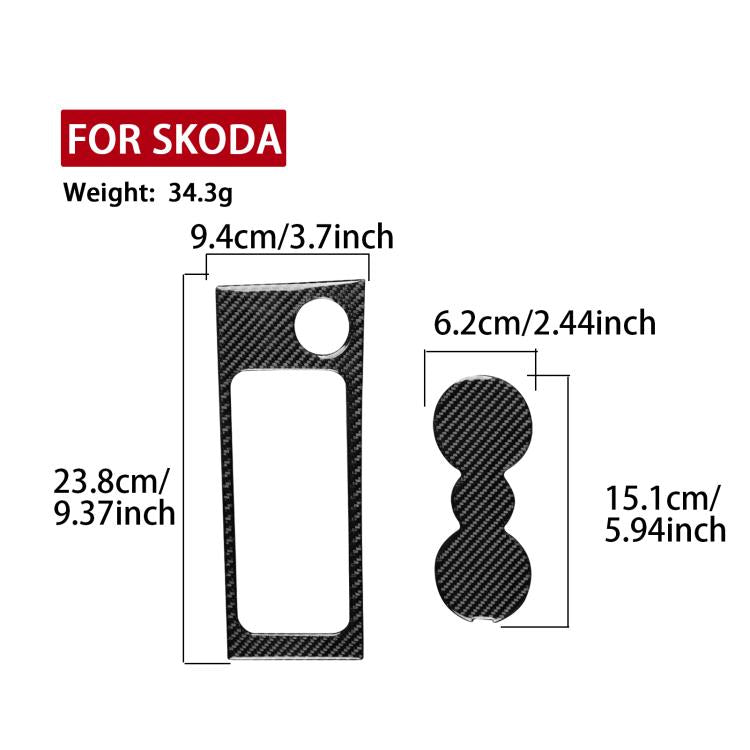 Cornice portabicchieri + adesivo per tappetino portabicchieri per Skoda Octavia con guida a sinistra e a destra (2017-2021).