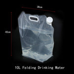 Borsa per l'acqua pieghevole Sport all'aria aperta Campeggio Escursionismo Secchio per l'acqua Storge Contenitore per l'acqua per picnic Borsa per l'acqua per il trasporto, 5L, 10L, 15L