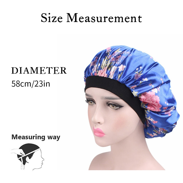 2 pezzi da donna in raso da notte, cuffia per capelli, cuffia per capelli, copricapo in seta, ampia fascia elastica