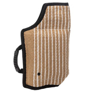 Protezione per maniche svolazzanti in juta a grana grossa con bordi neri per addestramento del cane, Black-Edged Rough-Grained Jute