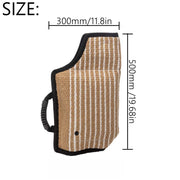 Protezione per maniche svolazzanti in juta a grana grossa con bordi neri per addestramento del cane, Black-Edged Rough-Grained Jute