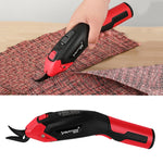 YOURTOOLS Y4005 Forbici elettriche in acciaio al tungsteno da 12 W Forbici per rifinitura di tappeti in pelle, 1500mAh (Red), 2500mAh  (Gray), US Plug (Gray), EU Plug (Gray)