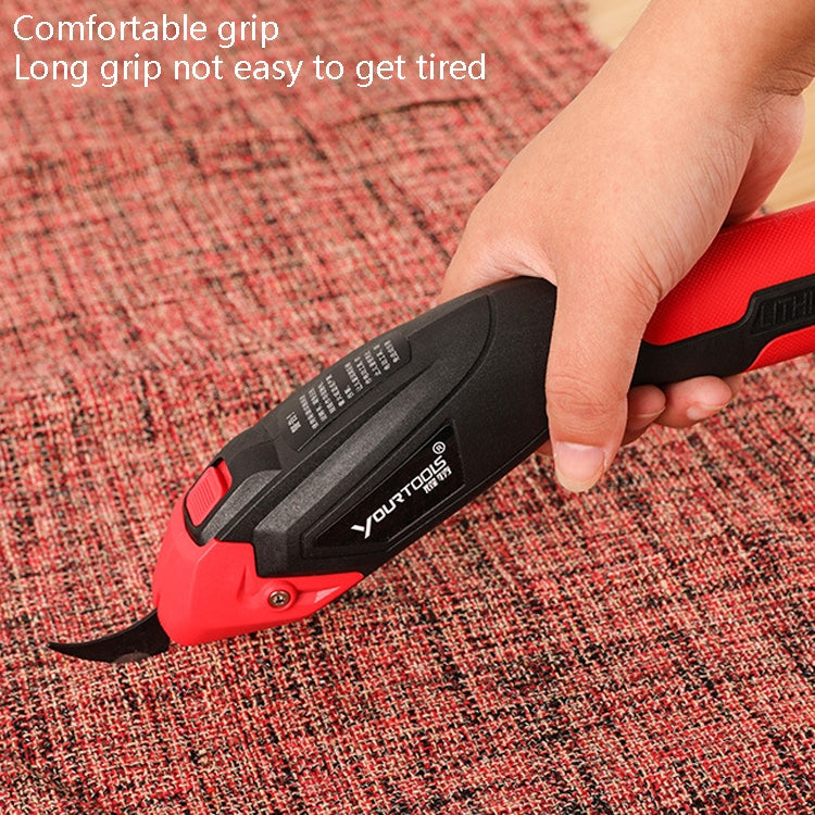 YOURTOOLS Y4005 Forbici elettriche in acciaio al tungsteno da 12 W Forbici per rifinitura di tappeti in pelle, 1500mAh (Red), 2500mAh  (Gray), US Plug (Gray), EU Plug (Gray)