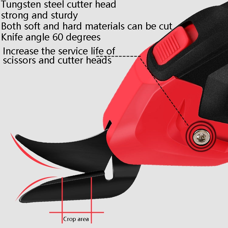 YOURTOOLS Y4005 Forbici elettriche in acciaio al tungsteno da 12 W Forbici per rifinitura di tappeti in pelle, 1500mAh (Red), 2500mAh  (Gray), US Plug (Gray), EU Plug (Gray)