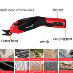 YOURTOOLS Y4005 Forbici elettriche in acciaio al tungsteno da 12 W Forbici per rifinitura di tappeti in pelle, 1500mAh (Red), 2500mAh  (Gray), US Plug (Gray), EU Plug (Gray)