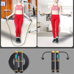 Corda/senza fili Versione a doppio uso Esame per studenti Esercizio Fitness Conteggio intelligente Corda per saltare con peso del carico, Black Yellow, White Black, White Blue, White Powder