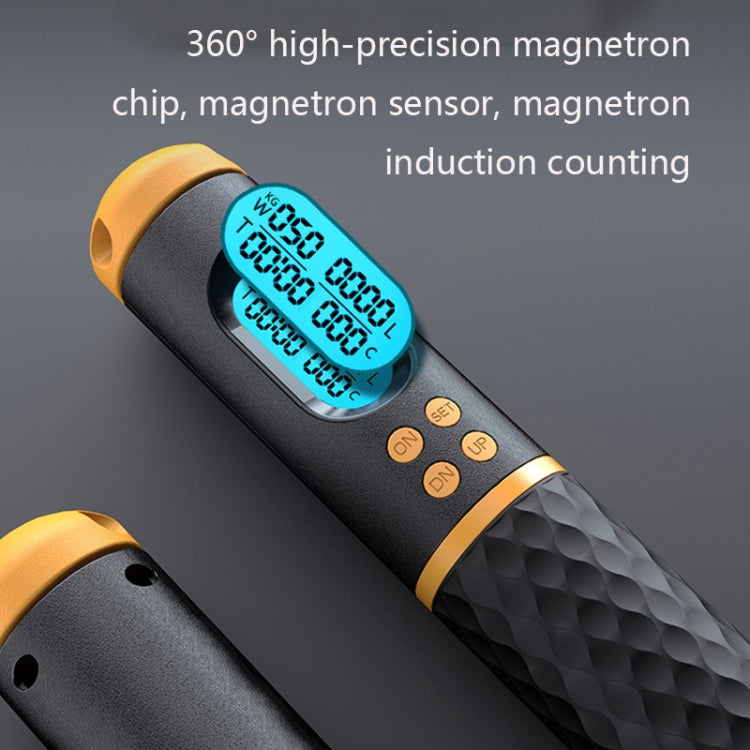 Corda/senza fili Versione a doppio uso Esame per studenti Esercizio Fitness Conteggio intelligente Corda per saltare con peso del carico, Black Yellow, White Black, White Blue, White Powder