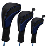 Copertura protettiva per mazze da golf 3 in 1 n. 1 / n. 3 / n. 5. Copri testa per mazza da golf, HD-014 3 in 1 Blue, HD-014 3 in 1 Black, HD-014 3 in 1 Red