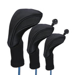 Copertura protettiva per mazze da golf 3 in 1 n. 1 / n. 3 / n. 5. Copri testa per mazza da golf, HD-014 3 in 1 Blue, HD-014 3 in 1 Black, HD-014 3 in 1 Red