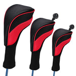Copertura protettiva per mazze da golf 3 in 1 n. 1 / n. 3 / n. 5. Copri testa per mazza da golf, HD-014 3 in 1 Blue, HD-014 3 in 1 Black, HD-014 3 in 1 Red